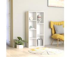 vidaXL Estantería de aglomerado blanco 50x25x106 cm