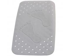 RIDDER Alfombrilla de baño antideslizante Plattfuß 72x38 cm gris 67087