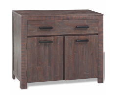 vidaXL Aparador de madera acacia maciza estilo ahumado 90x40x77 cm
