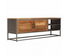 vidaXL Mueble para TV madera de teca reciclada y acero 120x30x40 cm