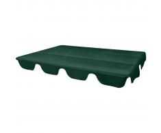 vidaXL Dosel de reemplazo para columpio de jardín 226x186 cm verde