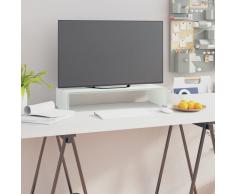 vidaXL Soporte para TV/Elevador monitor cristal blanco 60x25x11 cm