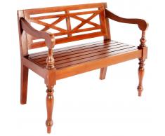 vidaXL Banco Batavia madera de caoba marrón oscuro 98x50x82 cm