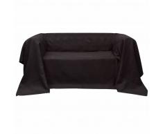 vidaXL Funda marrón para sofá de micro-gamuza, 210 x 280 cm
