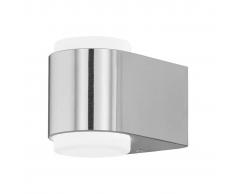 EGLO Lámpara de pared exterior BRIONES 2x3 W plateada 95079