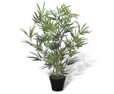 vidaXL Árbol de bambú artificial con macetero 80 cm