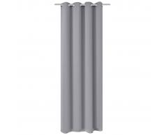 vidaXL Cortina opaca con ojales de metal 270x245 cm gris