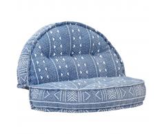 vidaXL Sofá de tela añil 100x20 cm