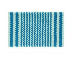 Sealskin Alfombra de baño turquesa a rayas, 50 x 80 cm, 294445430