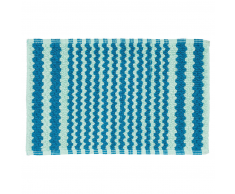 Sealskin Alfombra de baño turquesa a rayas, 50 x 80 cm, 294445430