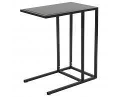 vidaXL Mesa en forma de C metal 35x55x65 cm negra