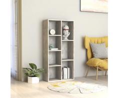 vidaXL Estantería de aglomerado gris hormigón 50x25x106 cm