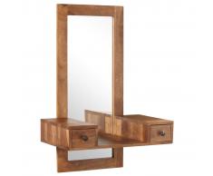 vidaXL Tocador con 2 cajones madera maciza de sheesham