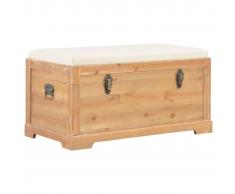 vidaXL Baúl de almacenamiento con cojín 80x40x40 cm MDF