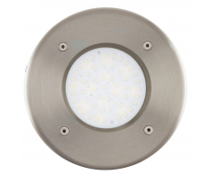 EGLO Foco LED para suelo exterior Lamedo 2,5 W redondo plateado 93482