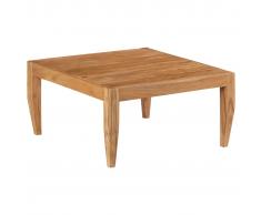 vidaXL Mesa de centro de madera maciza de acacia 80x80x41 cm marrón