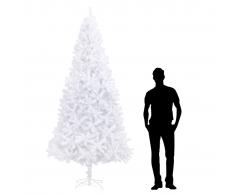 vidaXL Árbol de Navidad artificial blanco 300 cm
