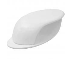 vidaXL Mesa de centro fibra de vidrio de alto brillo blanca