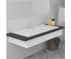vidaXL Lavabo encastrado de cerámica blanco 90,5x46,3x17,5 cm