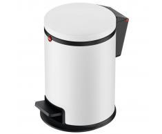 Hailo Papelera con pedal Pure tamaño S 3 L blanca mate 0504-090