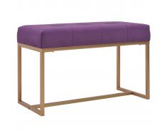 vidaXL Banco 80 cm terciopelo morado