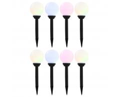vidaXL Lámparas solares LED de exterior 8 unidades esféricas 15 cm RGB