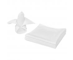 vidaXL 100 servilletas blancas de tela 50 x 50 cm