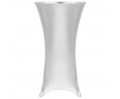 vidaXL Fundas de mesa elásticas 2 unidades 60 cm plateado