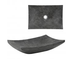 vidaXL Lavabo 50x35x12 cm mármol negro