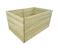 vidaXL Jardinera de madera de pino impregnada 100x100x77 cm