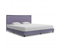 vidaXL Estructura de cama de tela gris claro 160x200 cm