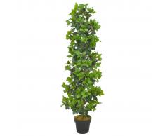 vidaXL Planta artificial árbol de laurel con macetero 150 cm verde