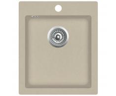 vidaXL Fregadero de cocina de granito con un seno beige