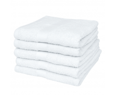 vidaXL Toallas de baño 25 unidades algodón 400 gsm 100x150 blancas