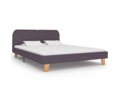 vidaXL Estructura de cama de tela gris topo 160x200 cm