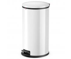 Hailo Cubo de basura con pedal Pure tamaño L 25 L blanco 0530-030