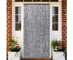 vidaXL Cortina mosquitera chenilla marrón y beige 90x220 cm