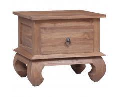 vidaXL Mesita de noche de madera maciza de teca 45x35x40 cm