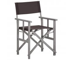 vidaXL Silla de director de madera maciza de acacia