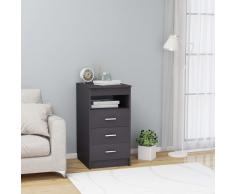 vidaXL Cajonera de aglomerado gris 40x50x76 cm