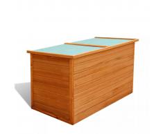 vidaXL Caja de almacenaje de jardín de madera 126x72x72 cm