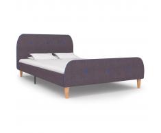 vidaXL Estructura de cama de tela gris topo 120x200 cm