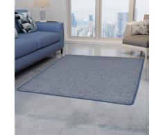 vidaXL Alfombra de nudo 160x230 cm azul