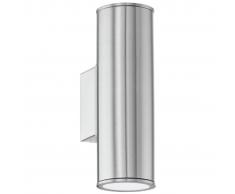 EGLO Lámpara de pared LED exterior Riga plateada 94107