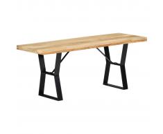 vidaXL Banco de madera maciza de mango 110 cm