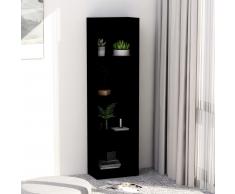 vidaXL Estantería de 4 niveles de aglomerado negro 40x24x142 cm