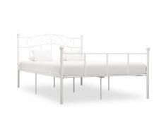 vidaXL Estructura de cama de metal blanca 160x200 cm