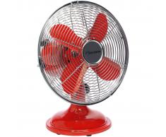 Bestron Ventilador de mesa retro 30 cm rojo DFT25W