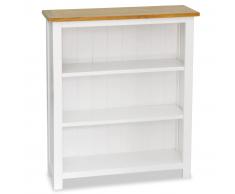 vidaXL vidaX Estantería 3 niveles de madera maciza de roble 72x22,5x82 cm