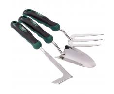 Draper Tools Set jardinería paleta, rastrillo de mano y azadilla 27436